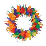 Rainbow Feather Wreath (8 inch)
