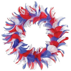 Red, White, and Blue Feather Wreath