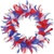Red, White and Blue Feather Wreath (12 inch)
