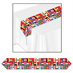 Printed International Flag Table Runner