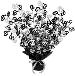 60th Gleam N Burst Centerpiece (Black & Silver)