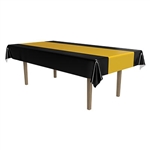 Black and Gold Plastic Tablecover