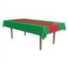 Red and Green Plastic Tablecover