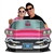 Pink Convertible Photo Prop