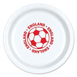 England Soccer Plates (8/Pkg)