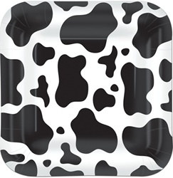 Cow Print Paper Plate