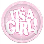 It's A Girl! Plates