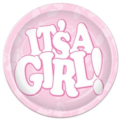 It's A Girl! Plates