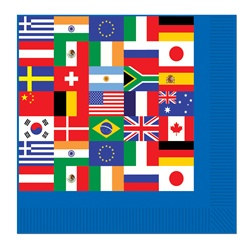 International Flag Lunch Napkins