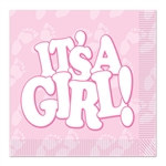 It's A Girl! Luncheon Napkins