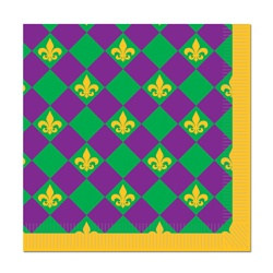 Mardi Gras Beverage Napkins (16/pkg)