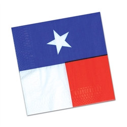 Everything's bigger in Texa, even the messes!  Our Texas beverage napkins help keep your Texas-themed party neat and clean. Package contains 16 2-ply napkins. Pair them with our matching &#8203;Texas Plates.