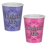 Enjoy a hot or cold drink with Alice and the Mad Hatter with these Alice in Wonderland Beverage Cups. These colorful cups hold up to nine ounces of liquid and there is a total of eight cups per package.