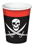 Pirate Beverage Cups, 8 Ozs (8/Pkg), hot/cold