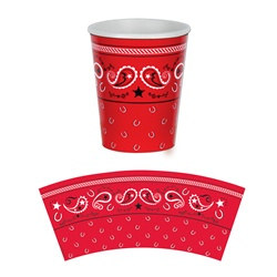 Bandana Hot/Cold Cups (8/pkg)