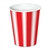 Red & White Stripes Beverage Cups (8/pkg)