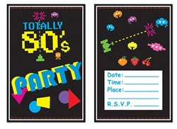 80s Theme Party Invitations