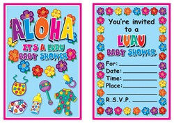 Hula Baby Shower Invitations