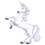The Jointed Unicorn is made of cardstock and measures 4 1/2 feet tall. Comes completely assembled and fully jointed. Comes ready to hang on the wall. Contains one (1) per package.