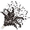 The Push Up Confetti Poppers - Black & Silver contain black paper confetti and silver plastic confetti in a plastic canister. Hold firmly in one hand and push stick to release confetti. Contains 0.5 ounces per popper. Contains 8 per package.