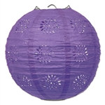 Purple Lace Paper Lanterns (3 Paper Per Package)