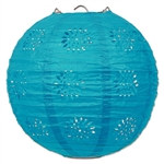 Turquoise Lace Paper Lanterns (3 Lanterns Per Package)