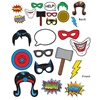These cardstock photo props are a fun accessory to show everybody you're a villain or a hero! Each of these twelve hand held signs are printed on both sides, allowing you to create multiple characters.