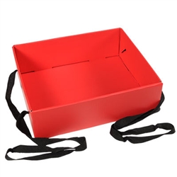 The Cigarette Girl Party Tray is a great accessory to complete any 1920's ladies costume. Bright red tray is made of corrugated cardboard and includes adjustable black web ties to allow for comfortable carrying. Generous 11 x 13 size and 4 inches deep.