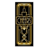 The Great 20's Door Cover measures 30 inches wide by six feet tall and properly sets the theme for the evening. It even says "Cheers" right in the middle of it. The black and gold colors of the door cover will certainly generate some excitement!
