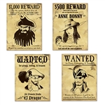 Our Pirate Wanted Sign Cutouts are perfect for your pirate themed party. The sign cutouts feature four of some of the worst pirates ever to walk the Earth including Blackbeard, Anne Bonny, El Draque and of course, the Notorious One-Eyed Jack.