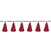 Red Metallic Tassel Garland