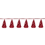 Red Metallic Tassel Garland