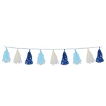 Decorate for an upcoming Oktoberfest party or baby shower with our Metallic & Tissue Tassel Garland! The elegant colors, along with the combination of metallic and tissue tassel give it an incredibly unique look. Measures 8 feet. Comes one per package.