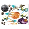 Decorate for a galaxy or outer space themed party with our fun and colorful Galaxy Props. There are props in the package of space themed objects, including but not limited to a space station, asteroids and spaceships. Comes 19 Galaxy Props per package.