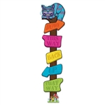 Your guests will know exactly where to go for the party with this Directional Post cutout, complete with the Cheshire Cat.  A great addition to your Alison in Wonderland party theme.