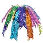 This colorful Palm Leaf Cascade is perfect for a tropical themed party. It measures 24 inches and the metallic foil colors give it quite a unique look. Comes one cascade per package.