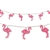 These Flamingo String Lights will surely be the hit of your tropical or luau theme party. The entire string of lights measure six feet in length and the battery-operated lights require 2-AA batteries (not included). Comes one string of lights per package.
