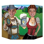 The Oktoberfest Couple Photo Prop is made of cardstock and is a great way to bring entertainment and smiles to your celebration! Set it on a table or any smooth surface and snap the photo! It measures 37 inches by 25 inches. One per pack.