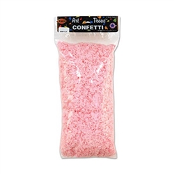 The Pink Tissue Confetti is made of tissue. Contains 3.75 quarts per bag. Sold one bag per package. Perfect for a princess theme party, a gender reveal party, or a baby shower!