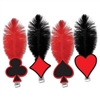 This Card "Suit" Tiara will outfit your casino party guests in style . It's an inexpensive party accessory that embraces the theme of the casino and traditional poker games. These feathered tiaras require a minimum quantity purchase of 50. Not returnable.