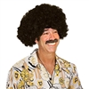 Get ready for a 70's disco party or your Halloween party by sporting this fashionable Afro Wig! Just put this on and in just seconds, you'll have an afro that will make everyone else jealous. It's a one size fits most and is made of 100% synthetic fiber.