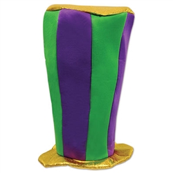 Mardi Gras Plush Tall Top Hat
