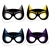 The package comes with one black mask, one black/yellow mask, one black/blue mask and one black/purple mask. Also, wearing this mask can protect your identity, so that people won't know who the superhero actually is. Comes four masks per package.