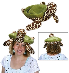 Embrace the under the sea theme and wear this Plush Sea Turtle Hat to the party! The plush material gives it that extra comfort and just take a look at the hat, it's awesome! It's a one size fits most and there is one hat per package.