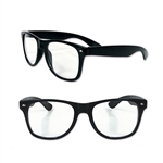 The glasses are black with clear lenses and will comfortably fit the average sized head. These novelty glasses won't protect your eyes from the sun, but they can add that extra flair to your outfit. There will be one pair of glasses in the package.