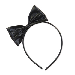 Get in the party mood by sporting a fashionable Black Bow Headband at your upcoming party. This headband will comfortably fit the average size head and it's a sophisticated headband everyone will love. Comes one headband per package.