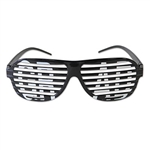 Celebrate a recent graduate with a pair of these Grad Shutter Glasses. These black glasses feature the typical look of shutter shades, with the word "GRAD" written across the two lenses. Comes one pair of awesome Grad Shutter Glasses per package.