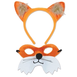 Dress up for Halloween or a woodland friends party with this Fox Headband & Mask Set. It features a lot of orange and this set is easy to pull off. Your friends and family are going to love this! Comes one headband and one mask per package.