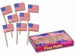 U.S. Flag Picks, 2.5 inches (144/box)