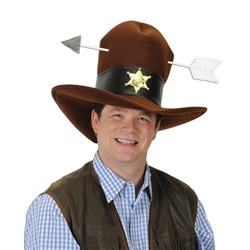 Plush Western Hat w/Arrow